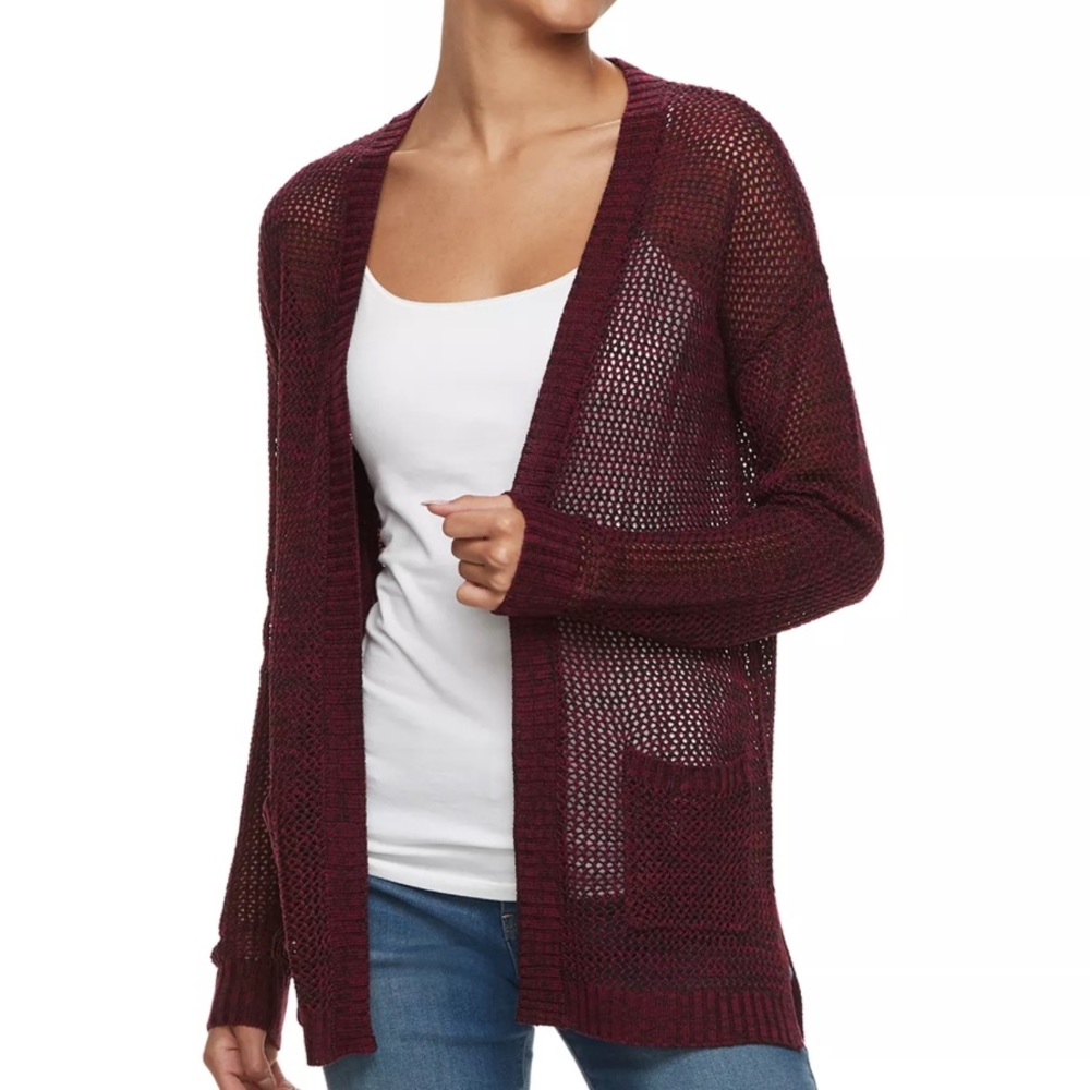 Mudd Open- Work Cardigan